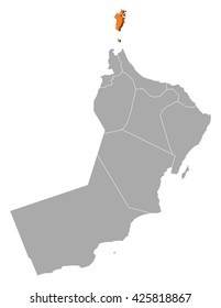 Map - Oman, Musandam