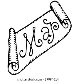 map on paper with map typography