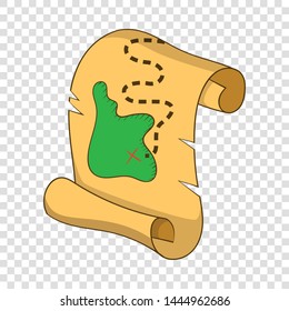 Map on vintage icon. Cartoon illustration of map on vintage vector icon for web
