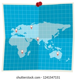 Un mapa de la ilustración de fondo blanco