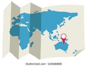 Un mapa de la ilustración de fondo blanco