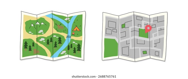 Map on a White background, vector illustration.