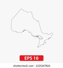 Map of Ontario, Canada. Vektor