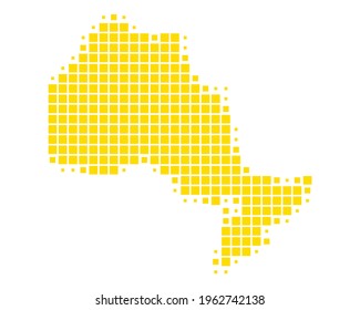 Mapa de Ontario en blanco