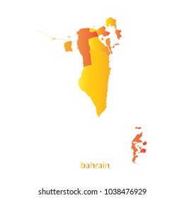 Map Orange shade of bahrain vecter illustration eps10.