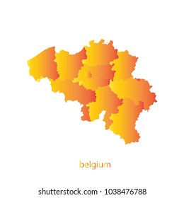 Map Orange shade of belgium vecter illustration eps10.