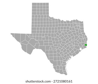 Mapa de Orange en Texas en blanco