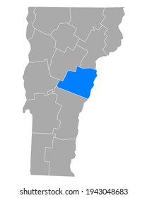 Map of Orange in Vermont on white