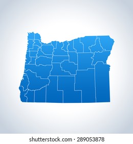 Map Oregon Stock Vector (Royalty Free) 289053878 | Shutterstock