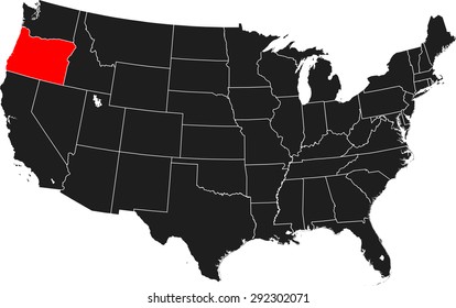 map of Oregon