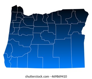 Map of Oregon