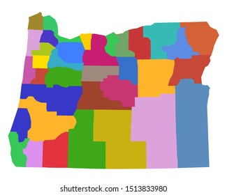 Map Oregon Vector Illustration Stock Vector (Royalty Free) 1513833980 ...