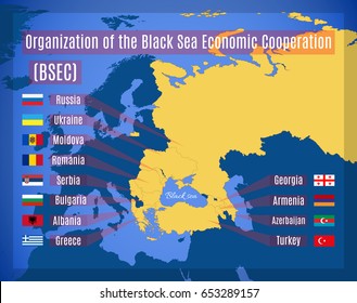 Map Of The Organization Of The Black Sea Economic Cooperation (BSEC).