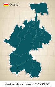Map of ossetia. Iryston