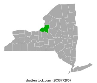 Mapa de Oswego en Nueva York en blanco