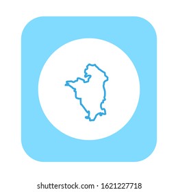 map of Oti region in country of Ghana