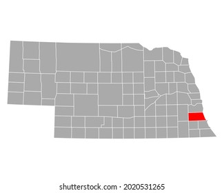Mapa de Otoe en Nebraska en blanco