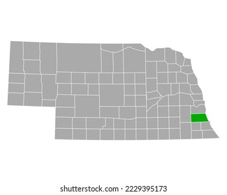 Map of Otoe in Nebraska on white
