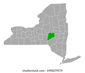 Map of Otsego in New York on white