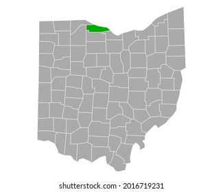 Mapa de Ottawa en Ohio en blanco