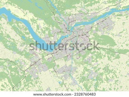 Map of Ottawa, Ontario, Canada data from Openstreetmap