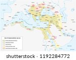 Map of the Ottoman Empire at the time of the greatest expansion and in the late 17th century.