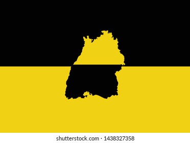 Baden-Württemberg map outline Germany state republic country symbol