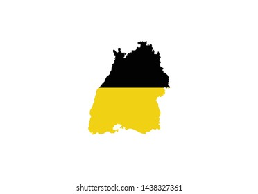 Baden-Württemberg Map Outline Germany State Republic Country Symbol