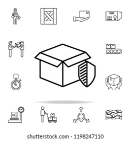 map outline icon. Cargo logistic icons universal set for web and mobile