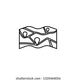 map outline icon. Element of logistic icon for mobile concept and web apps. Thin line map outline icon can be used for web and mobile on white background