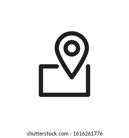 Map Outline Icon Style for Web User Interface