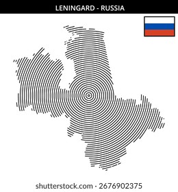 Map outline of Leningrad highlighting its importance