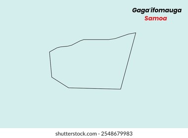 Mapa de GagaÌfomauga , Mapa de GagaÌfomauga , con un esquema, Mapa de Samoa estado GagaÌfomauga , Ilustración vectorial, Samoa.
