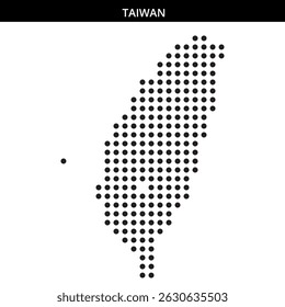 Map outline of Taiwan created with dots