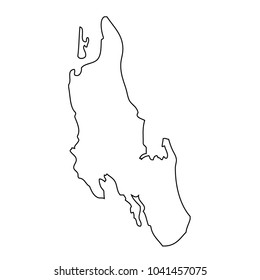 Map Outline Zanzibar Island