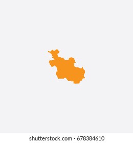 Map of Overijssel Province - Netherlands Vector Illustration