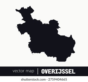 A map of Overijssel, a region in the Netherlands, is ideal for tourism projects.