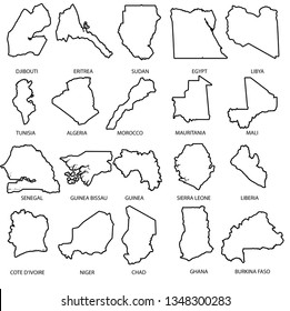 Map pack of Country Outlines