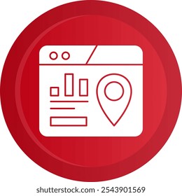 Map Pack Glyph Gradient Button Vector Icon Design