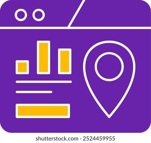 Map Pack Glyph Two Color Vector Icon Design
