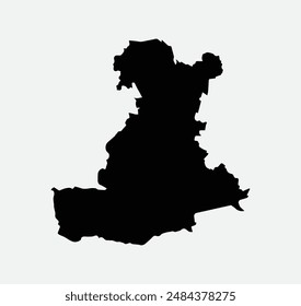 Map of Padua - Veneto - Italy outline silhouette graphic element Illustration template design
