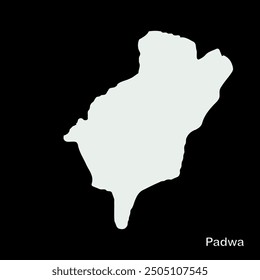Mapa de Padwa Block, Distrito de Palamu, estado de Jharkhand, República de la India, Gobierno de Jharkhand, territorio indio, India oriental, política, aldea, turismo