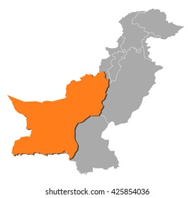 Map - Pakistan, Balochistan