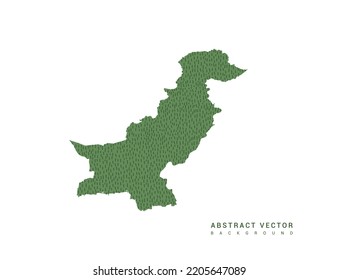 Map of Pakistan green simple outline. Stylized minimal line design vector.