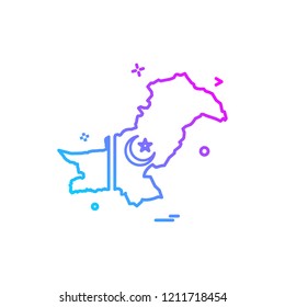 map pakistan  icon vector