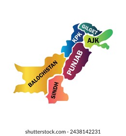 Map of pakistan Pakistan map identifying different provinces and states
