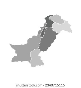 Mapa de Pakistán Icono vector de ilustración Día de la Independencia de Pakistán
