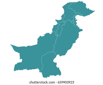 map of pakistan isolated on white background