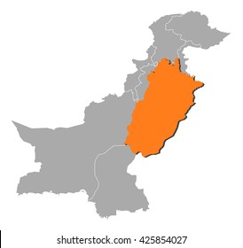Map - Pakistan, Punjab