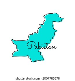 Map of Pakistan Vector Illustration Design Template.